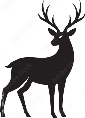 deer silhouette vector illustration