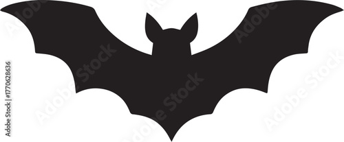vector silhouette of a bat