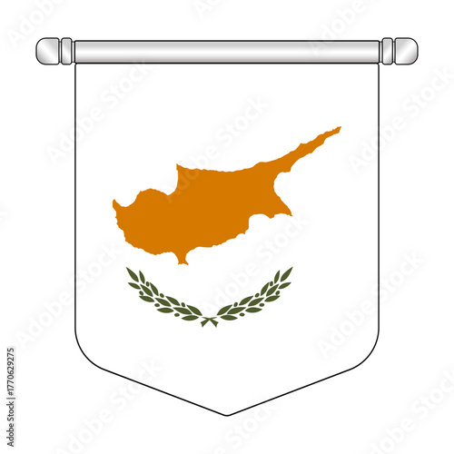 Equatorial Cyprus National Banner Symbol Hanging