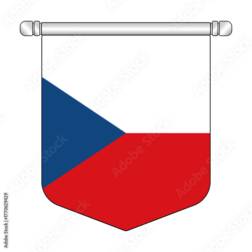 Equatorial Czech National Banner Symbol Hanging