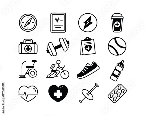 Health & Fitness Icon Set
