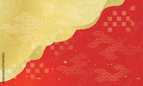 美しい日本の和柄背景イラスト