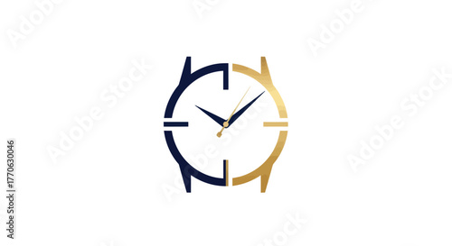 Abstract Watch Logo Design with Modern and Minimalist Style.