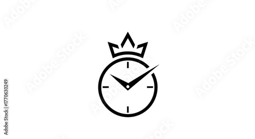 Clock with Crown - Symbol of Timeless Authority and Regal Precision.