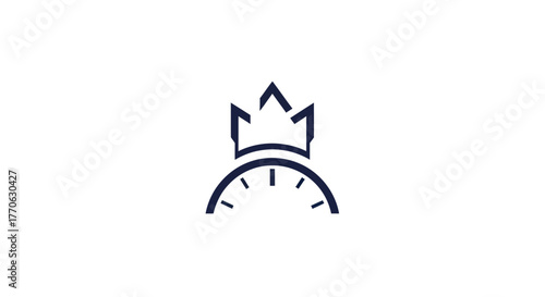 King Crown on Speedometer Logo Design.