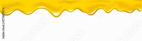 Honey flowing and dripping yellow liquid waves.