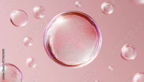 Bubble Hyaluronic Serum: A Sample Of A Moisturizing Skin Care Product With Clear Cosmetic Gel And Ure, Enhanced With Bubbles.