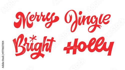 Wallpaper Mural Merry Christmas and Happy New 2026 Year - cute hand drawn doodle lettering postcard. Hello 2026. Holly Jolly, Tis the season. Torontodigital.ca