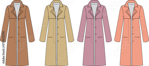Fashionable Trench Coats in Various Colors Versatile Outerwear for Any Occasion