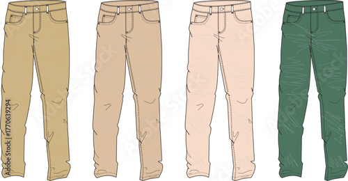 Illustrated Pants A Stylish Collection of Fashionable Trousers in Earthy Tones