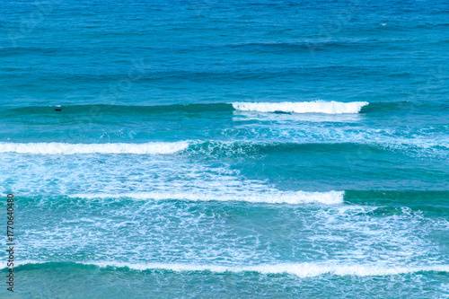 日本海の美しい波打ち際の風景Beautiful scenery of the shoreline along the Sea of ​​Japan