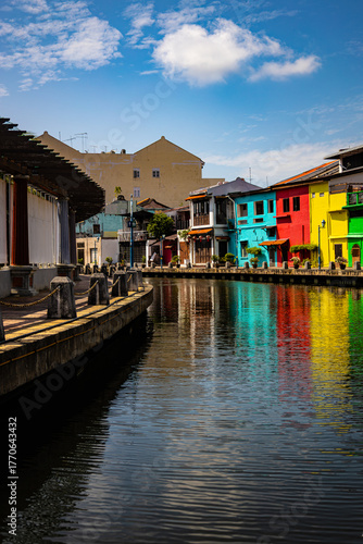 Melaka River in the city of Malacca or Melaka, a city declared a World Heritage Site by UNESCO