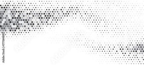 Gray, black, white beehive background. Honeycomb, bees hive cells pattern. Bee honey shapes. Vector geometric seamless texture symbol. Hexagon, hexagonal raster, mosaic cell sign or icon. Gradation.
