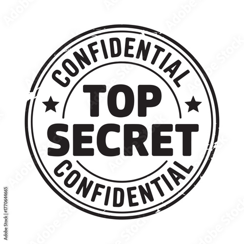 Top secret confidential stamp seal
