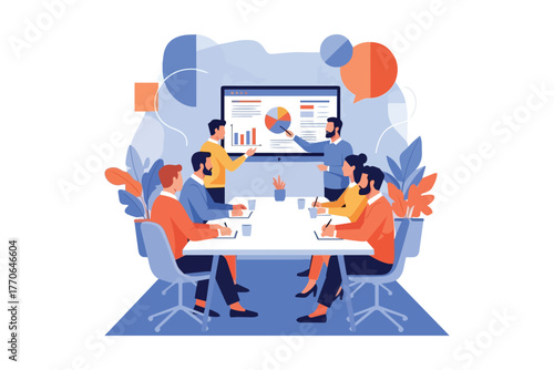 Creative Team Brainstorming Ideas in Modern Office Collaboration Space