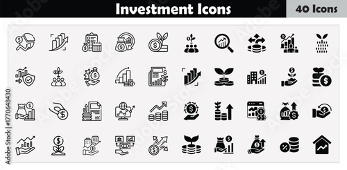 Investment icon and icon pack for website and mobile apps.
