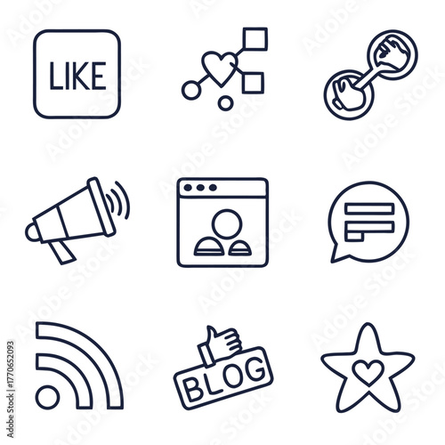 vector-line-icons-of-social-network---like--share-.eps