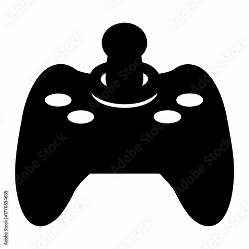 Retro gaming console controller silhouette for interactive fun and video game experiences