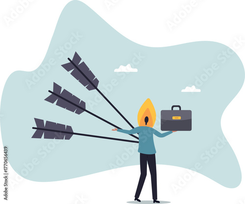 Victim from business betrayal, pain from failure or stressed, anxiety and violence by social bullying, overworked problem .about a man and his life.