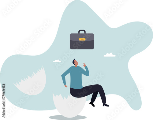 Newbie or beginner just start new business, entrepreneur or start up,human life and situation.