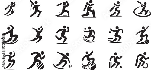 Sports & Accessibility Icon Pack for logos, websites, apps, and marketing materials