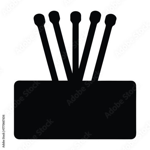 A collection of matches inside their box presented on white backdrop