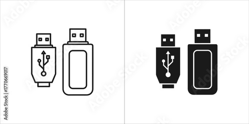 Illustration of a usb flash drive, ideal for data storage