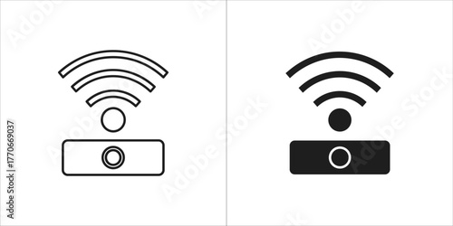 Wireless signal vector icon wifi connection technology symbol