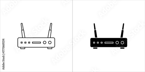 Wireless router with antenna for home or office network