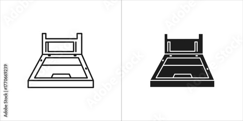 Open jewelry box icon, simple flat design for web and app