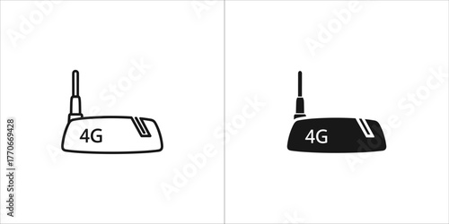 4g router icon vector illustration, wireless technology concept