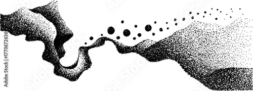 Intricate frost patterns in black and white for winter design concepts