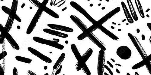 Minimalist abstract black and white branch pattern design for creative projects