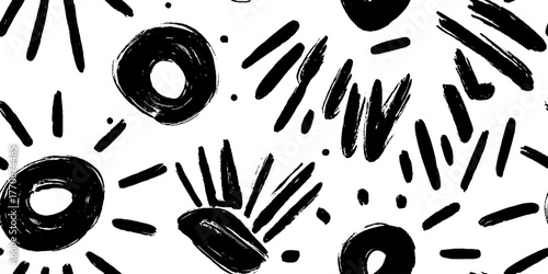Minimalist black and white comet pattern for artistic background and design