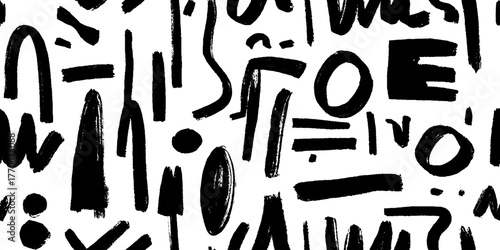 Minimalist abstract black and white door pattern design for contemporary art projects