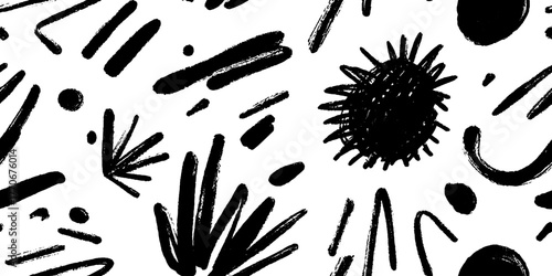 Minimalist black and white abstract pattern inspired by farm harvest for creative design