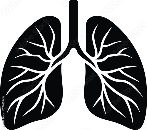 Pulmonology or medical lungs symbol