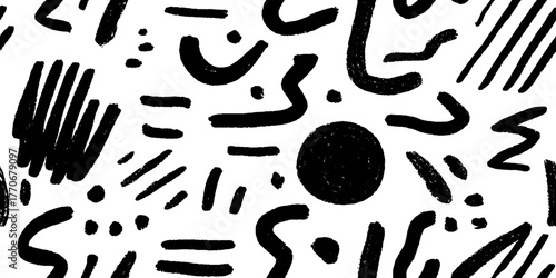 Minimalist black and white abstract orange pattern design for artistic projects