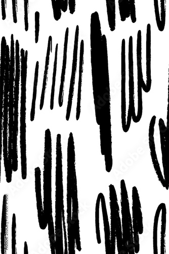 Minimalist abstract black and white psychedelic pattern for contemporary design