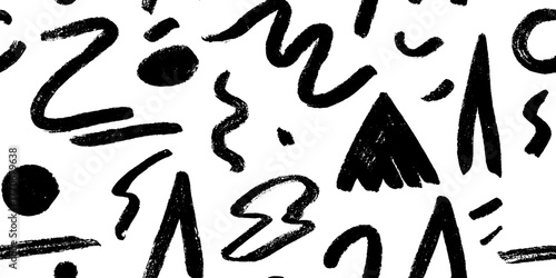 Minimalist abstract black and white sand grain pattern for modern design