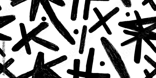 Minimalist abstract black and white pattern for modern design and decoration