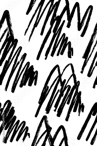 Minimalist abstract black and white pattern with vertical optic design for modern decor