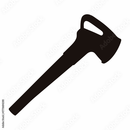 Silhouette of a leaf blower representing yard work and outdoor equipment