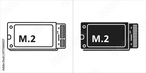 M2 ssd vector icon for web and mobile design