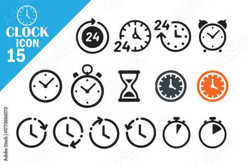 Time and Stopwatch Icons Collection