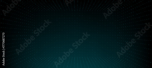 Blue dot matrix pattern on a dark background for futuristic visual display. Digital hud elements for technology and data concept.