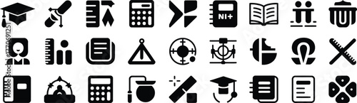 Black and White Illustration of a Digital Scale Icon Design