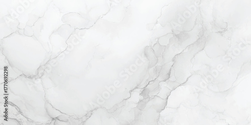 White marble texture with soft gray watercolor veins, elegant stone background for luxury branding, print, web & mockups.
