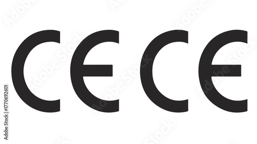 Black C E marks on white background ce mark symbol