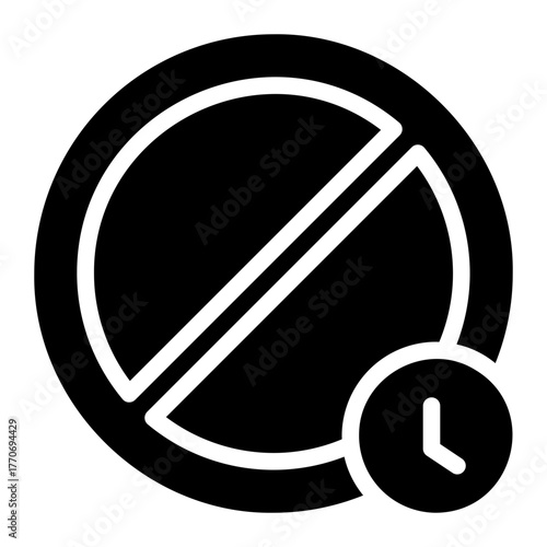 temporary business closure glyph icon